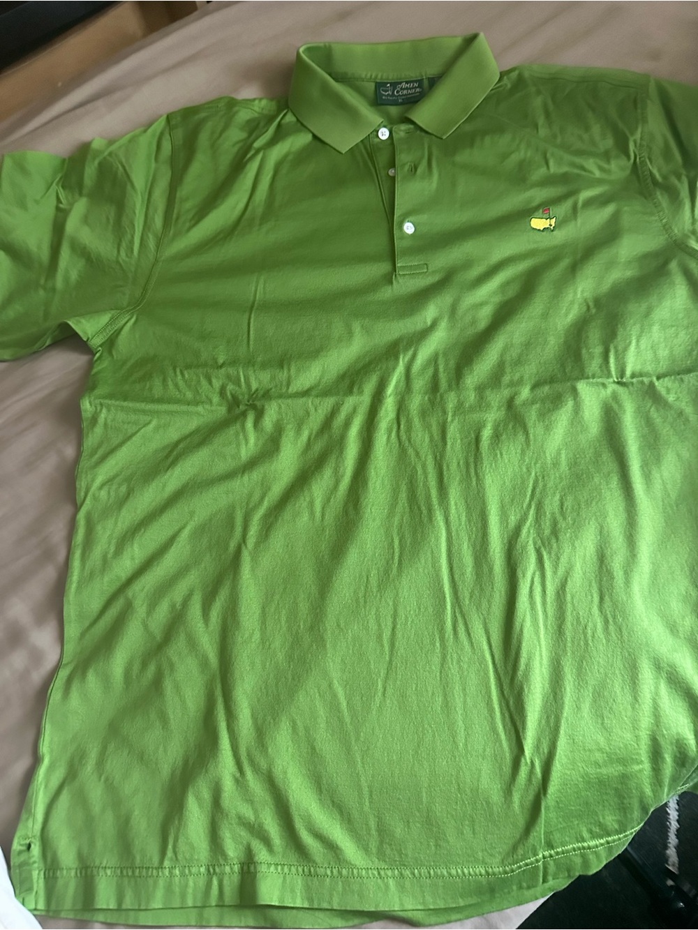 The Masters Green Polo Shirt with Embroidered Logo